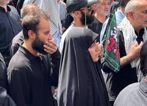 حضور فرزندان حاج قاسم در تشییع شهدا