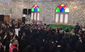 فیلم/ تدفین شهید طهرانچی در شبستان حرم عبدالعظیم (ع)