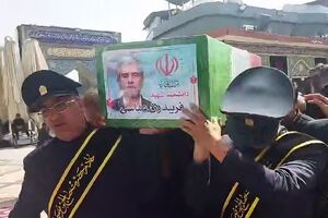 فیلم/ مراسم تشییع پیکر شهید فریدون عباسی در امامزاده صالح(ع)