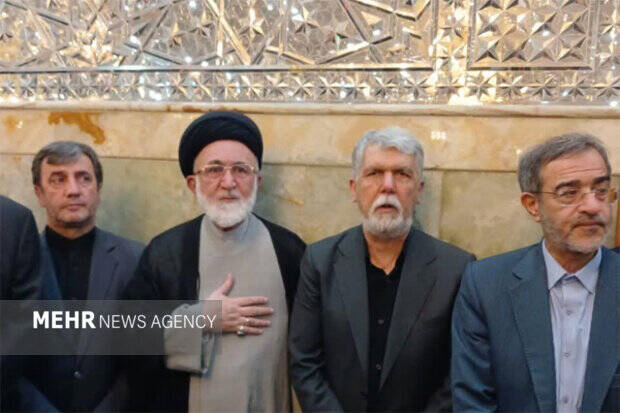 پیکر شهید طهرانچی و همسرش در حرم عبدالعظیم آرام گرفت + عکس و فیلم 3