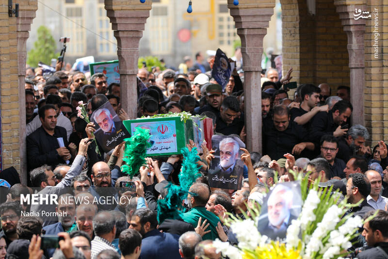عکس/ تدفین شهید طهرانچی در حرم حضرت عبدالعظیم حسنی(ع)