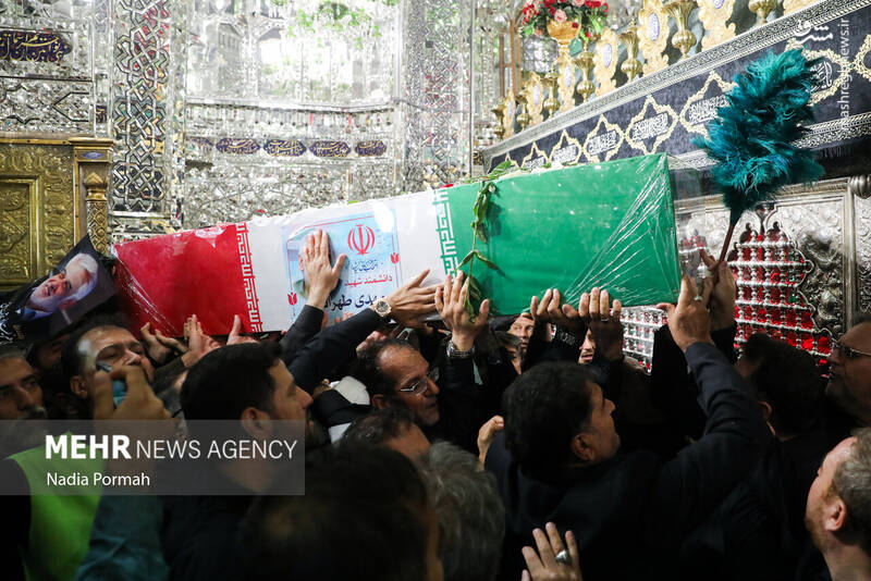 عکس/ تدفین شهید طهرانچی در حرم حضرت عبدالعظیم حسنی(ع)