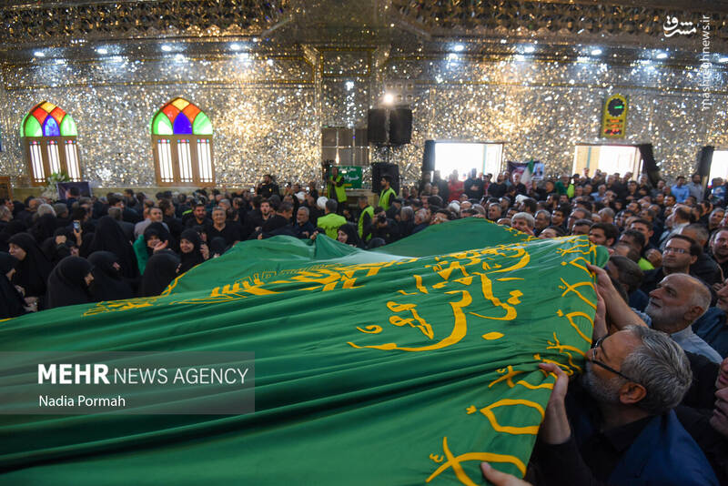 عکس/ تدفین شهید طهرانچی در حرم حضرت عبدالعظیم حسنی(ع)