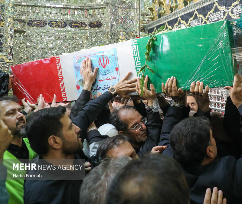 عکس/ تدفین شهید طهرانچی در حرم حضرت عبدالعظیم حسنی(ع)