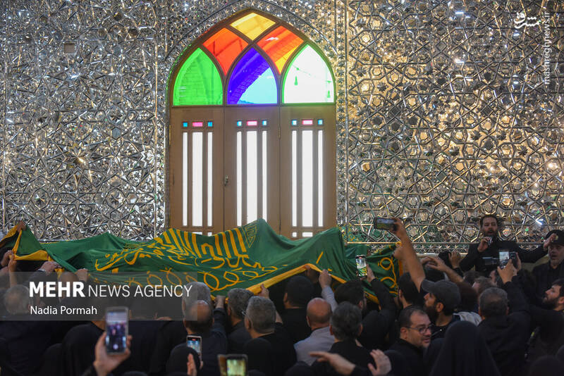 عکس/ تدفین شهید طهرانچی در حرم حضرت عبدالعظیم حسنی(ع)