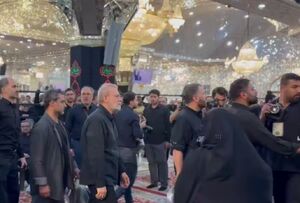 فیلم/ حضور لاریجانی در مراسم تدفین سپهبد شهید سلامی