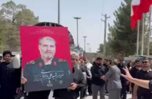 مراسم تشییع شهید باباخانی در قطعه ۲۴ بهشت زهرا