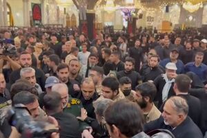 فیلم/ حضور سردار فدوی در مراسم تشییع و تدفین شهید سلامی