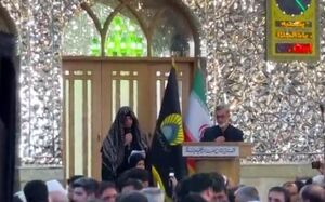 فیلم/ همسر شهید شانه‌ئی: خدایا این قربانی را از ما بپذیر