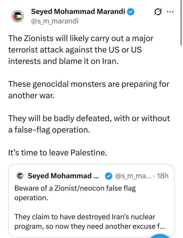 صهیونیست‌ها احتمالاً یک حمله تروریستی بزرگ علیه آمریکا انجام خواهند داد