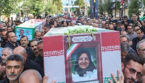 عکس/ تشییع پنج شهید حملات رژیم صهیونیستی در آستانه اشرفیه