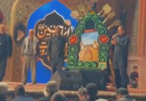 فیلم/ آیین سنتی نخل‌گردانی در حرم امام رضا(ع)