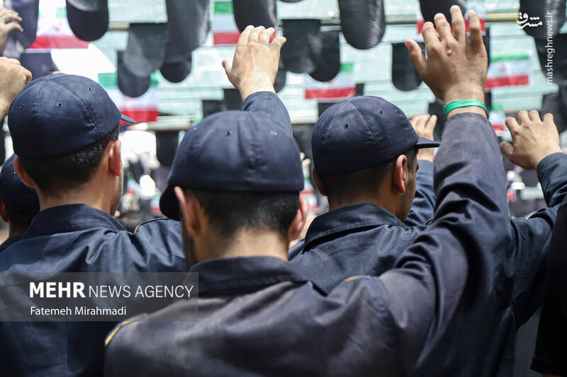 عکس/ تشییع پیکر مطهر شهیدان حملات رژیم صهیونیستی به ایران