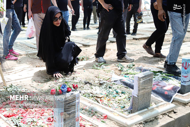 عکس/ تشییع پیکر مطهر شهیدان حملات رژیم صهیونیستی به ایران