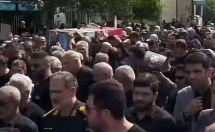 فیلم/ مراسم تشییع پیکر شهید "قربان زاده" در مازندران