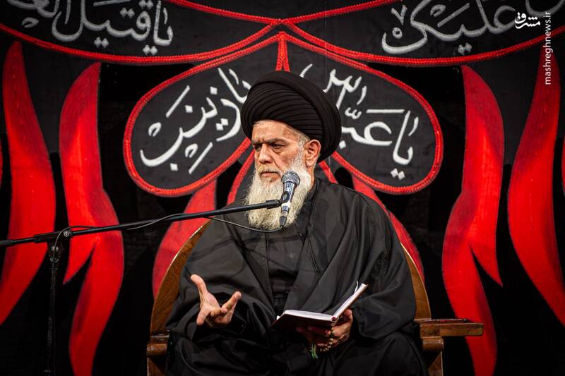 عکس/ حضور پیکر شهید ایزدی در هفتمین شب محرم در هیئت فاطمیون قم