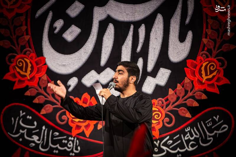 عکس/ حضور پیکر شهید ایزدی در هفتمین شب محرم در هیئت فاطمیون قم