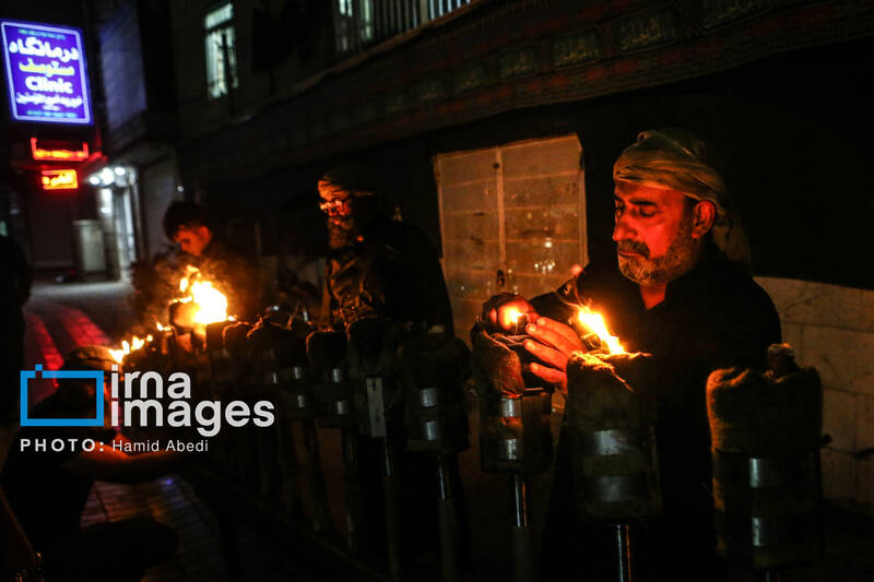 عکس/ مشعل گردانی نجفی های مقیم قم