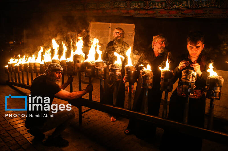 عکس/ مشعل گردانی نجفی های مقیم قم