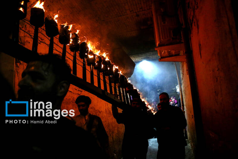 عکس/ مشعل گردانی نجفی های مقیم قم