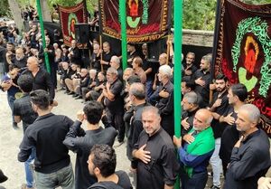 گلستان در عزای حسینی غرق در سوگ و ماتم + تصاویر