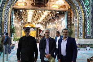 عکس/ حضور شهیدان باقری ربانی و محرابی در بارگاه سیدالشهدا(ع)