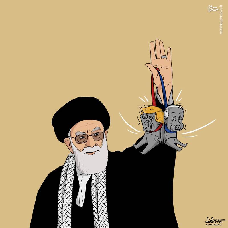 واکنش کارتونیست یمنی به حضور رهبر انقلاب در حسینیه امام خمینی