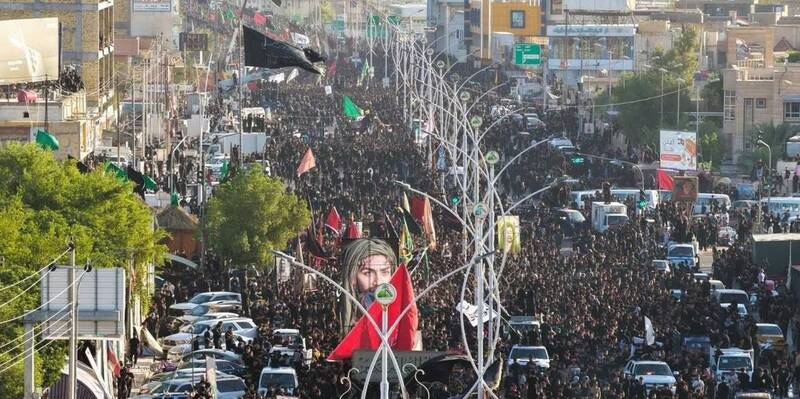 مراسم عاشورایی عظیم در ذی قار عراق+ تصاویر