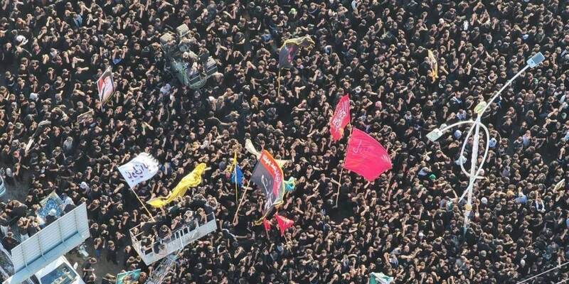 مراسم عاشورایی عظیم در ذی قار عراق+ تصاویر