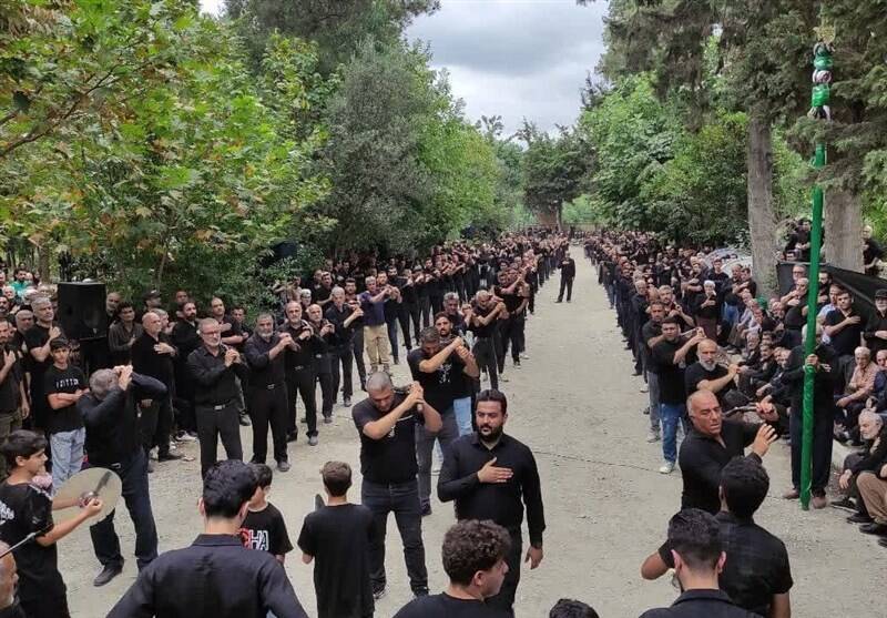 گلستان در عزای حسینی غرق در سوگ و ماتم +تصاویر