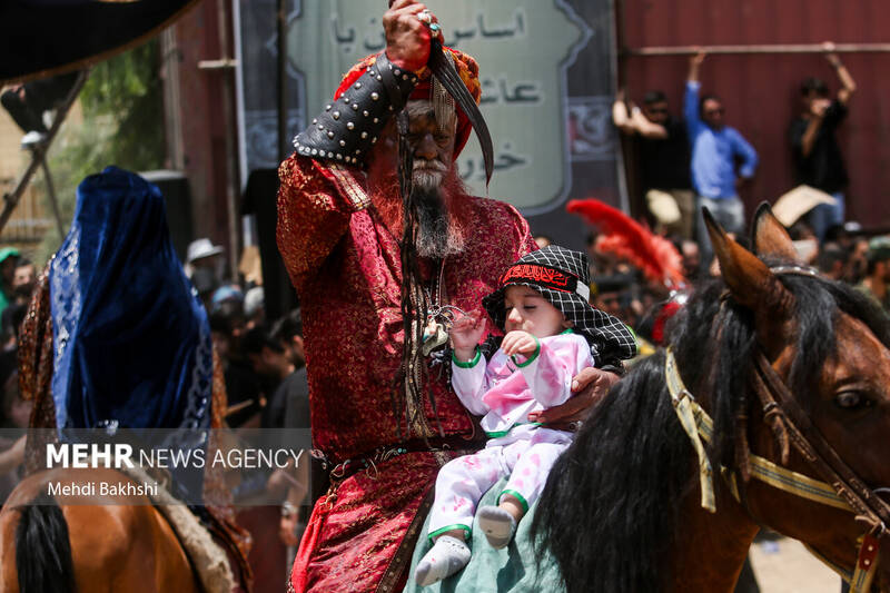 آیین خیمه‌سوزان عاشورا در هیئت خیام‌الحسین (ع) قم‎