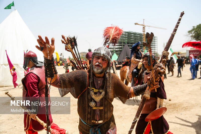 آیین خیمه‌سوزان عاشورا در هیئت خیام‌الحسین (ع) قم‎