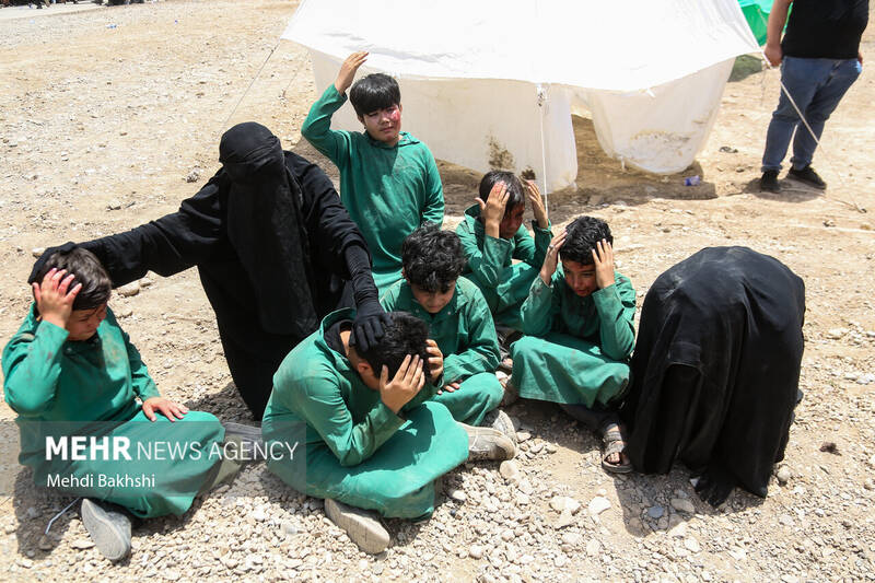 آیین خیمه‌سوزان عاشورا در هیئت خیام‌الحسین (ع) قم‎