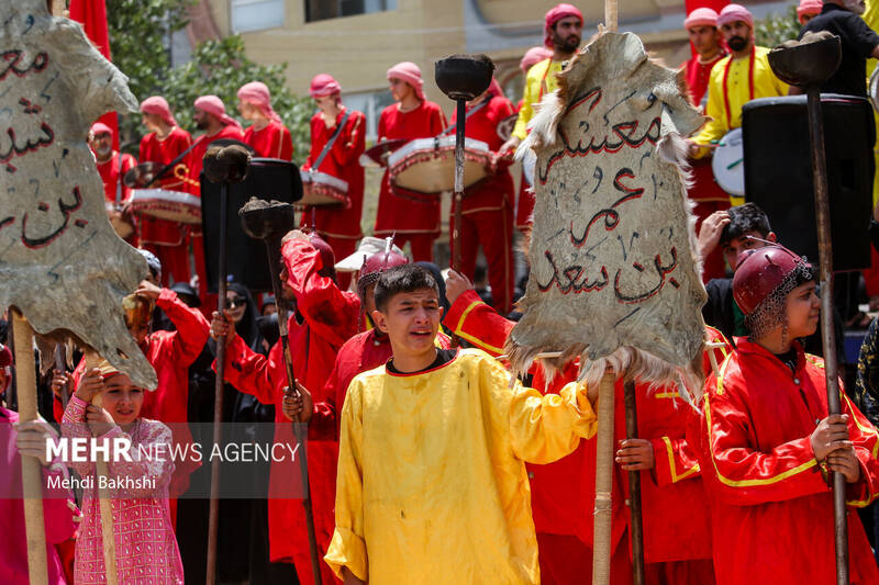آیین خیمه‌سوزان عاشورا در هیئت خیام‌الحسین (ع) قم‎