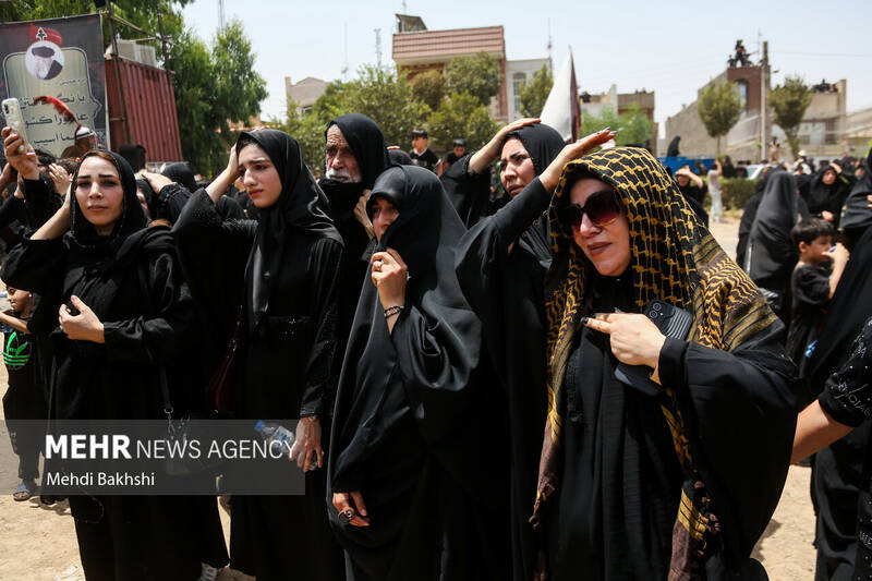 آیین خیمهسوزان عاشورا در هیئت خیامالحسین (ع) قم