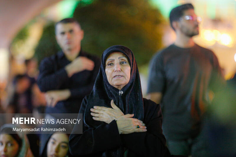 شام غریبان و لاله گردانی خدام حرم شاهچراغ (ع)