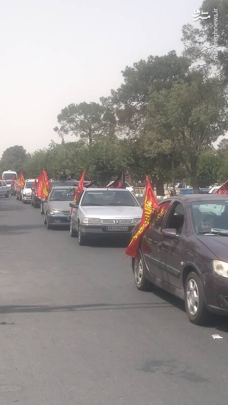 کاروان خودرویی تا مزار شهید حاجیزاده +عکس