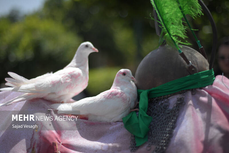 کاروان نمادین طایفه بنی اسد در همدان