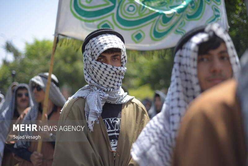 کاروان نمادین طایفه بنی اسد در همدان