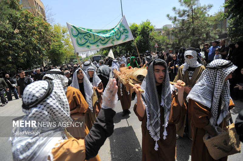 کاروان نمادین طایفه بنی اسد در همدان