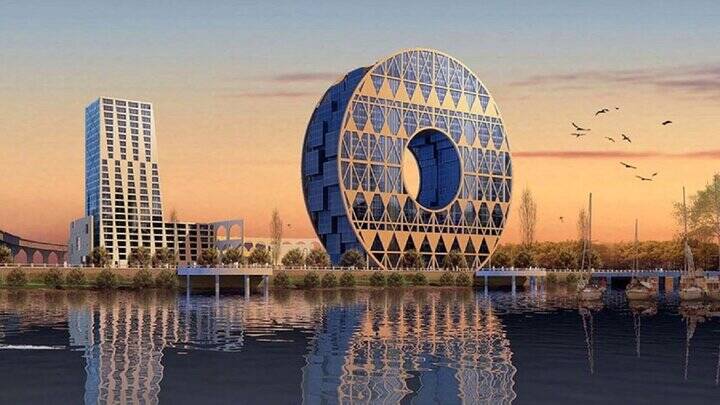 فیلم/ بلندترین ساختمان دایره‌ای‌شکل جهان در گوانگجو چین