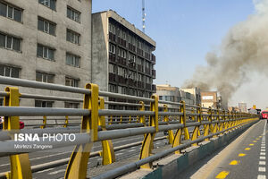 آتشسوزی فروشگاه کفش خیابان دماوند