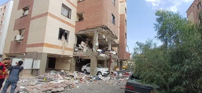 انفجار در یکی از مجتمعهای مسکونی در پردیسان قم +عکس