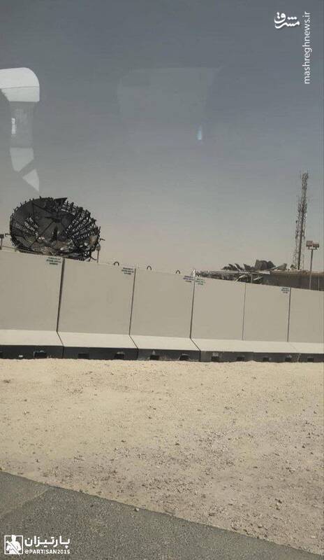 تصاویر جدید از رادوم منهدمشده در پایگاه العدید