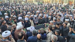 مراسم تشییع پیکر آیتالله نعیمآبادی در قم برگزار شد