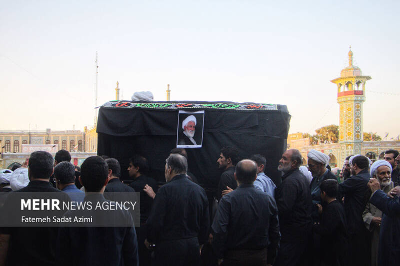 تشییع مرحوم آیت الله نعیم آبادی در قم