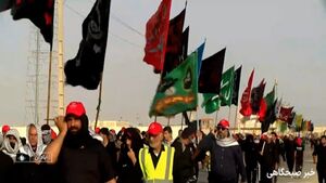 کاروان بزرگ مشایه عشاق الحسین در راه کربلا + فیلم