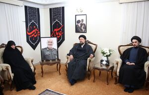 فیلم/ حضور سید حسن خمینی در منزل شهید سلامی