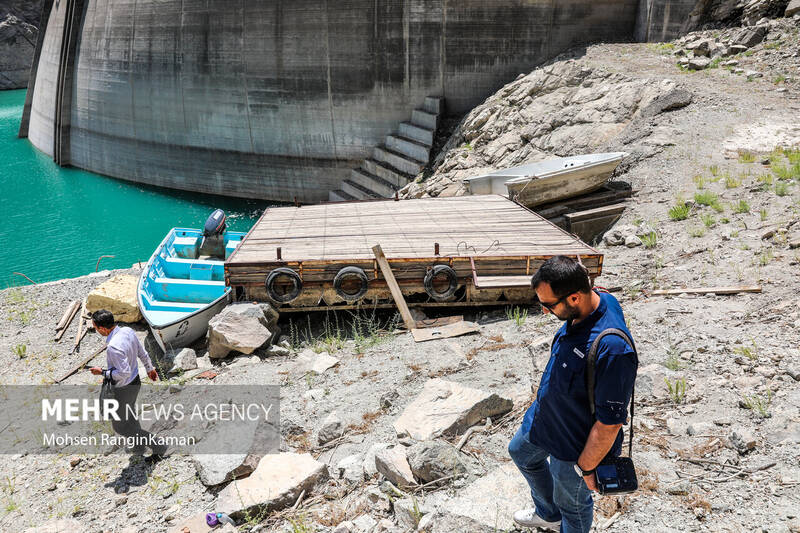 وضعیت بحرانی سد امیرکبیر کرج