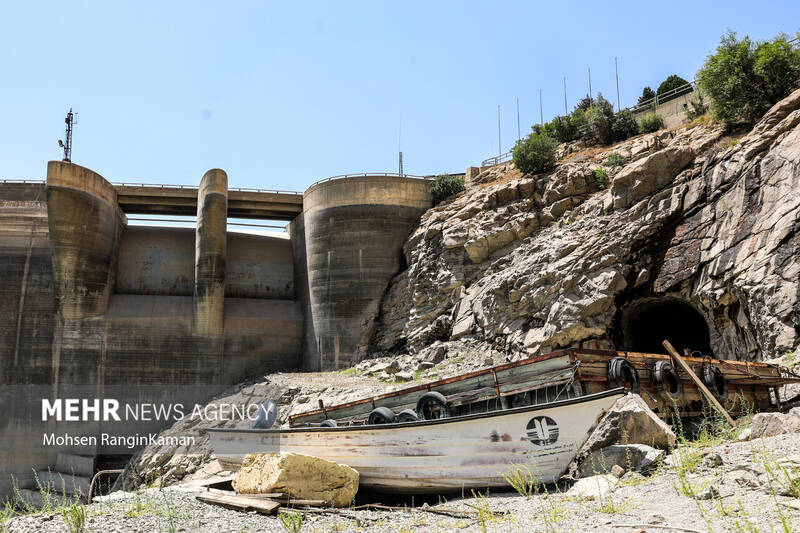 وضعیت بحرانی سد امیرکبیر کرج
